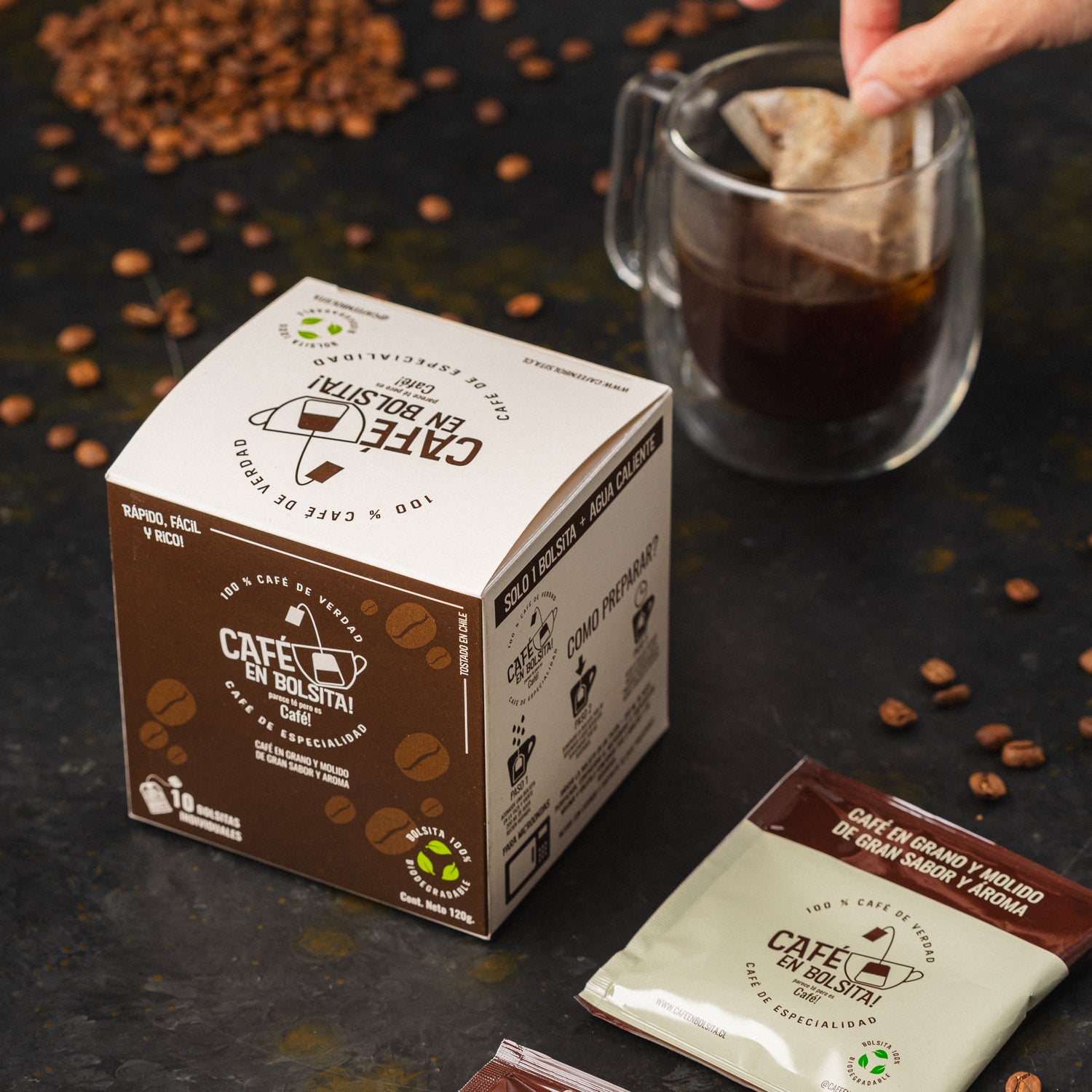 Café en bolsitas. Contiene 20 saquitos