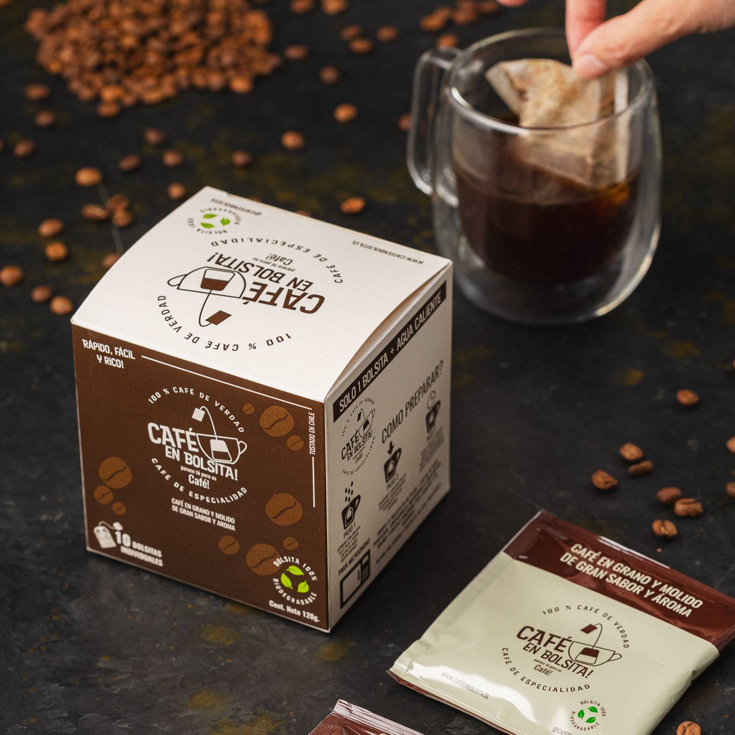 Café en bolsitas. Contiene 10 saquitos